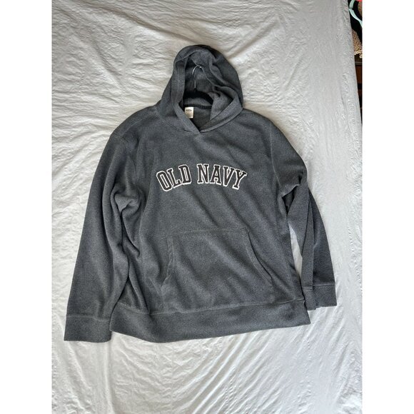 Old Navy Mens Gray Hoodie xLarge long sleeve pullover polyester‎ lightweight - Picture 1 of 6